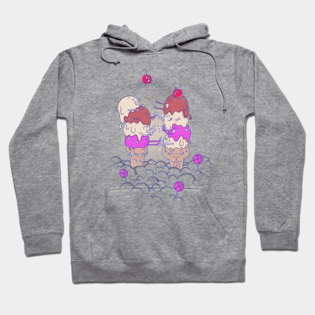 Ice Cream Chicken Fight Hoodie by Made With Awesome